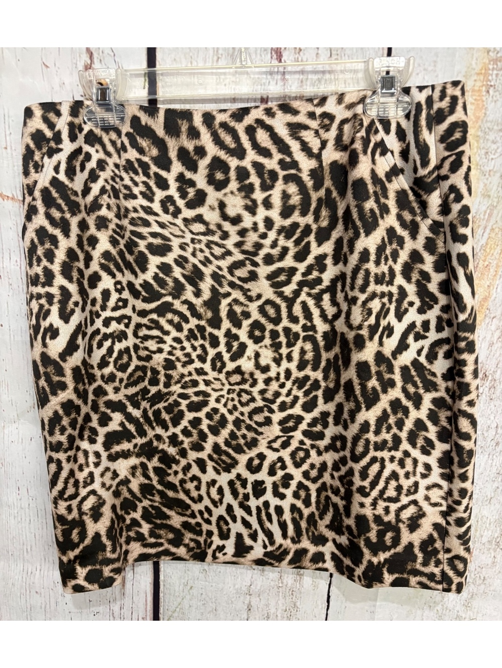 Cabi Women's Sophia Leopard Print Pencil Skirt Style #4609 Size 10